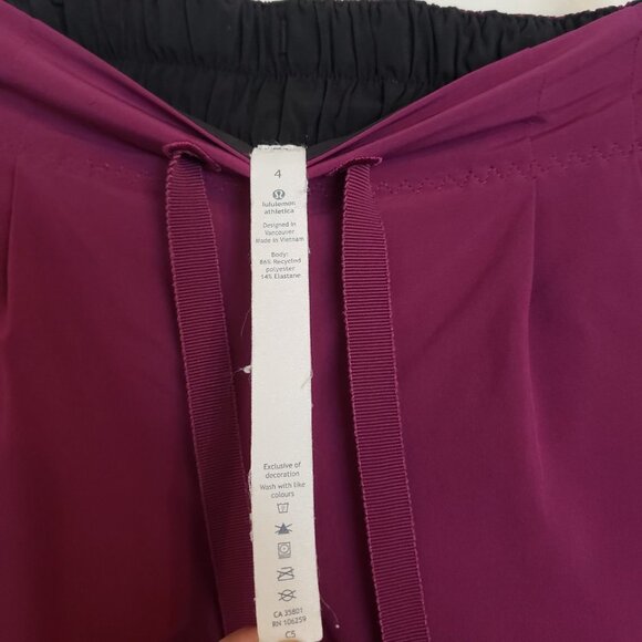 Lululemon Play All Day Plum Cuffed Athletic Shorts 4 - Picture 6 of 7